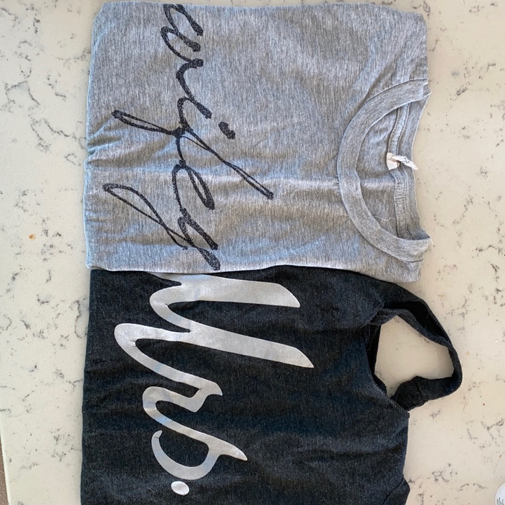 Bride to be shirt size small Wifey with FREE tank top Mrs